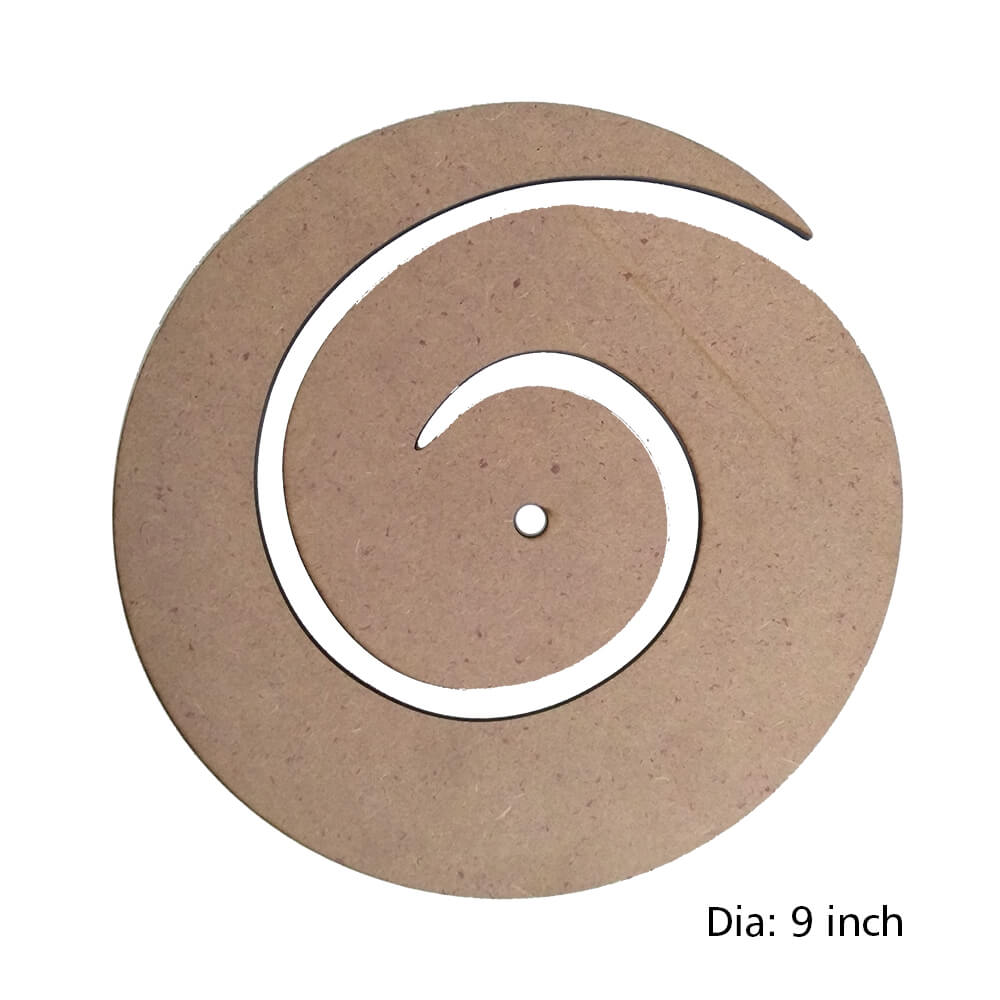 MDF Spiral Clock of 9 Inches Set of 25 
